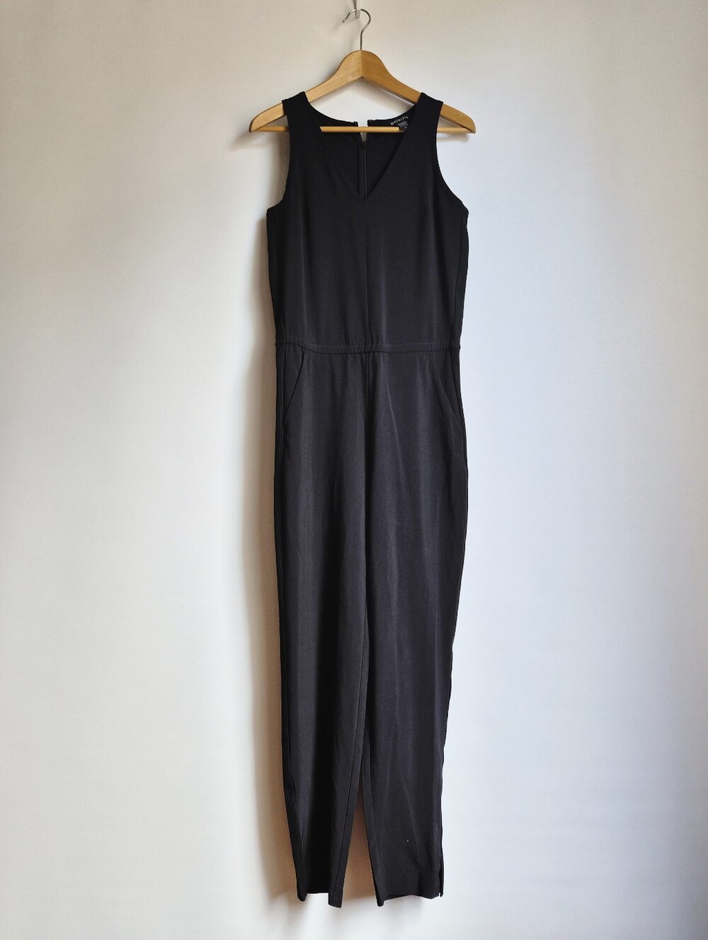 Athleta Brooklyn Jumpsuit Size 4 Black Utilitarian Travel Athleisure Minimalist